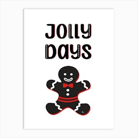 Jolly Days Nordic Xmas collection 1 Art Print