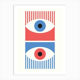 Eye Of The Beholder Bauhaus Style Abstract Illustration Art Art Print