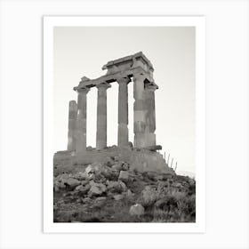 Agrigento, Italy, Black And White Photography 3 Art Print