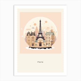 Paris France 1 Snowglobe Poster Art Print