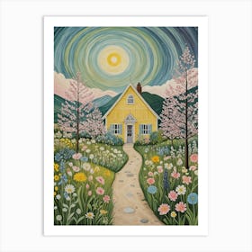 Spring Cabin Art Print