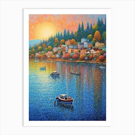 Gig Harbor Washington Retro Pop Art 13 Art Print