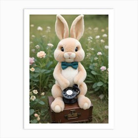 Bunny Phone Art Print