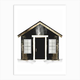 Black And White House 1 Art Print