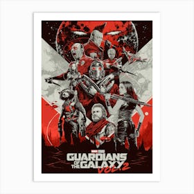 Guardians Of The Galaxy 2 Movie And FIlm Art Print