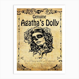 Genuine Agatha Dolly, Halloween Poster Art Print