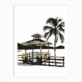 Gazebo At The Beach Art Print