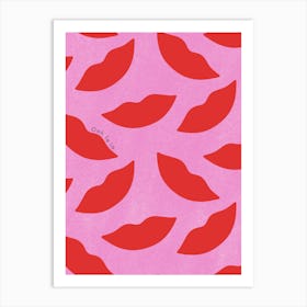 Pink & Red Ooh La La Art Print