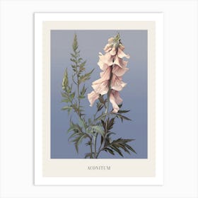 Floral Illustration Aconitum 1 Poster Art Print