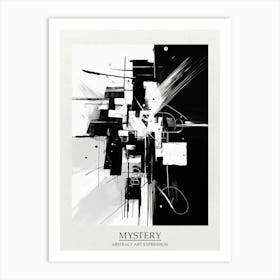 Mystery Abstract Black And White 4 Poster Art Print