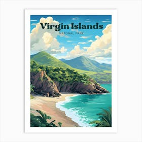 Virgin Islands National Park St. John Travel Art Illustration Art Print