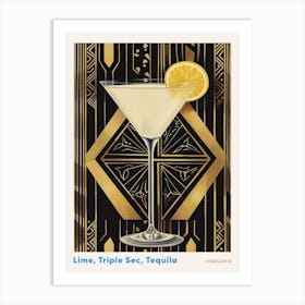 Art Deco Margarita Poster Art Print
