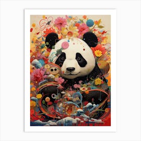 Panda Art In Precisionism Style 4 Art Print