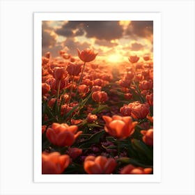 Sunset Tulips 2 Art Print