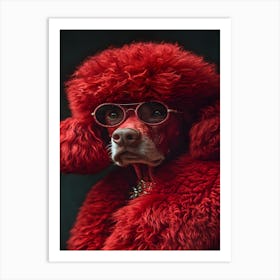 Red Poodle Art Print