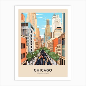 Magnificent Mile 2 Chicago Travel Poster Art Print