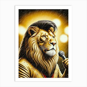 Lion Sing Song Art Print