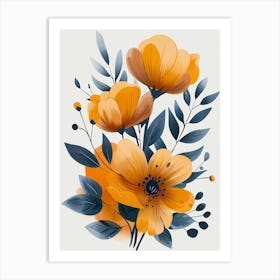 Orange Flowers Art Print