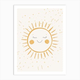 Happy Sun Kids and Nursery Art Print