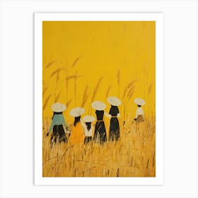 Women In A Wheat Field Art Print