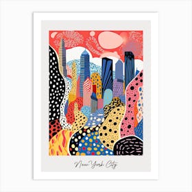 Poster Of New York City, Illustration In The Style Of Pop Art 2 Art Print