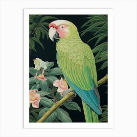 Ohara Koson Inspired Bird Painting Macaw 4 Art Print