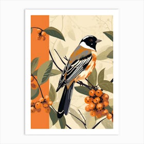 Robin On A Branch Art Print