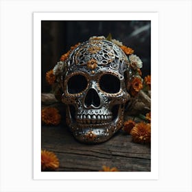 Day Of The Dead Skull 11 Art Print