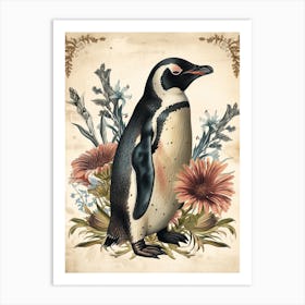 Adlie Penguin Phillip Island The Penguin Parade Vintage Botanical Painting 3 Art Print