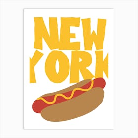 New York Hot Dog Art Print