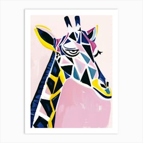 Geometric Giraffe 1 Art Print