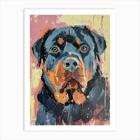 Rottweiler Acrylic Painting 4 Art Print