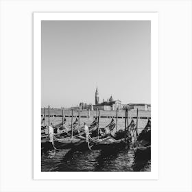 Venice Italy In Black And White 01 Art Print