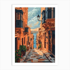 Alex Exploring 666 A Boho Style Illustration Of Malta Featuring F25351f3 B4f1 4293 9608 A1c174579ba0 Art Print