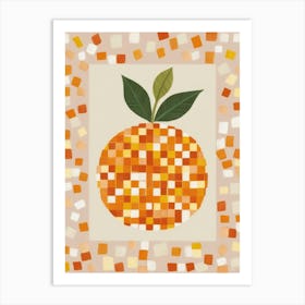 Orange Mosaic 20 Art Print