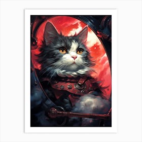 Steampunk Cat Art Print