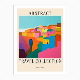 Abstract Travel Collection Poster Rome Italy 1 Art Print