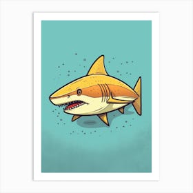 A Lemon Shark In A Vintage Cartoon Style 1 Art Print