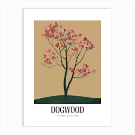 Dogwood Tree Colourful Illustration 2 Poster Art Print