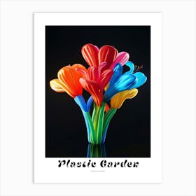 Bright Inflatable Flowers Poster Peacock Flower 3 Art Print