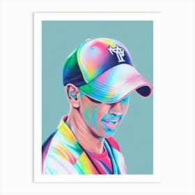 Daddy Yankee Colourful Illustration Art Print