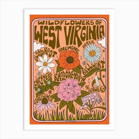 West Virginia Wildflowers Art Print