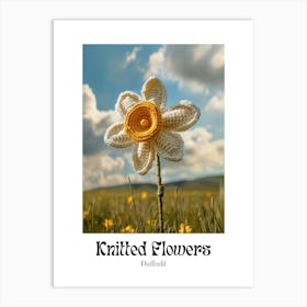 Knitted Flowers Daffodil  3 Art Print