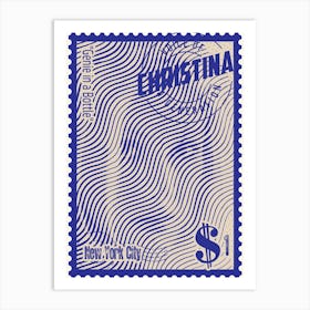 Stamps Art – Christina Aguilera Art Print