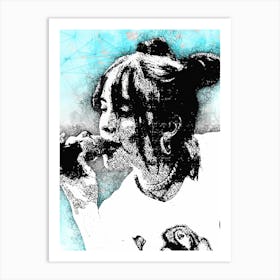 Billie Eilish Scribble Art Art Print