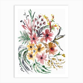 Wild Flowers Abstract Art Print