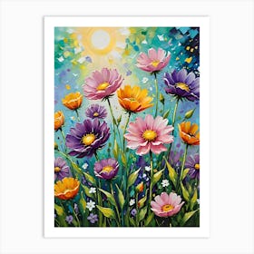 Sun and Flowers Art Print