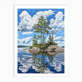 Tree On An Island 1 Art Print