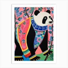 Maximalist Animal Painting Giant Panda 3 Art Print