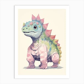 Colourful Dinosaur Leptoceratops 1 Art Print